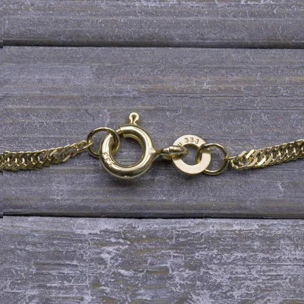 Goldkette als Singapurkette in Gelbgold 333 / 8 Karat, 80 cm lang, 1.8 mm breit, Gewicht ca. 3.9