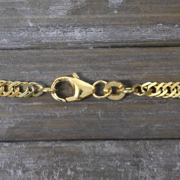 Goldkette als Singapurkette in Gelbgold 333 / 8K, 42 cm lang, 2,9 mm breit, Gewicht ca. 5.3 g.