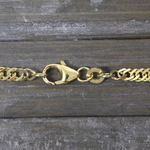 Goldkette als Singapurkette in Gelbgold 333 / 8K, 100 cm lang, 2,9 mm breit, Gewicht ca. 12 g.