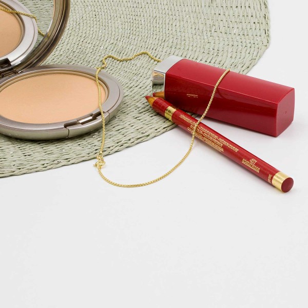 Goldkette als Venezianerkette rund geschlagen in Gelbgold 585 / 14K, 60 cm lang, 1,2 mm breit, Gewicht ca. 4.9 g.