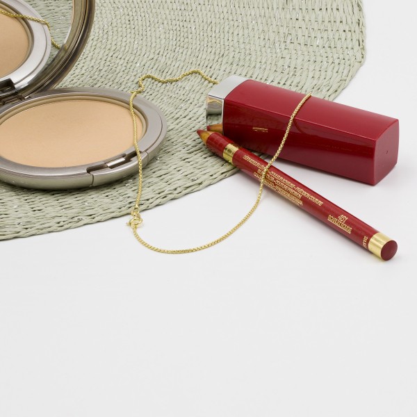 Goldkette als Venezianerkette rund geschlagen in Gelbgold 585 / 14K, 75 cm lang, 1,2 mm breit, Gewicht ca. 6 g.