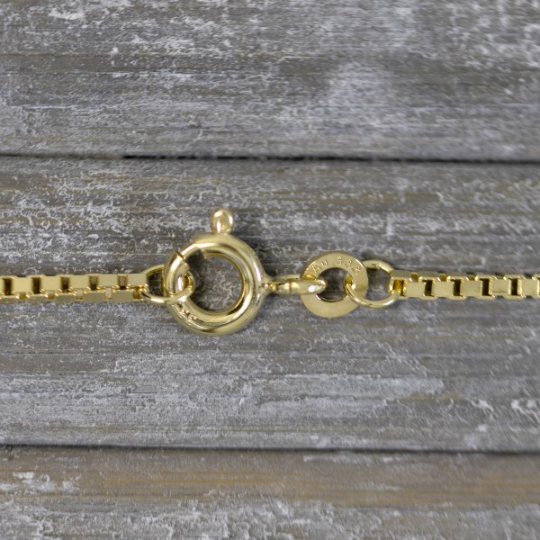 Goldkette als Venezianerkette in Gelbgold 333 / 8K, 75 cm lang, 1,4 mm breit, Gewicht ca. 8.6 g.