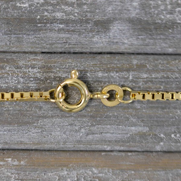 Goldkette als Venezianerkette in Gelbgold 333 / 8K, 50 cm lang, 1,4 mm breit, Gewicht ca. 5.8 g.