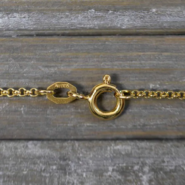 Goldkette als Erbskette in Gelbgold 375 / 9K, 50 cm lang, 1,5 mm breit, Gewicht ca. 3.8 g.