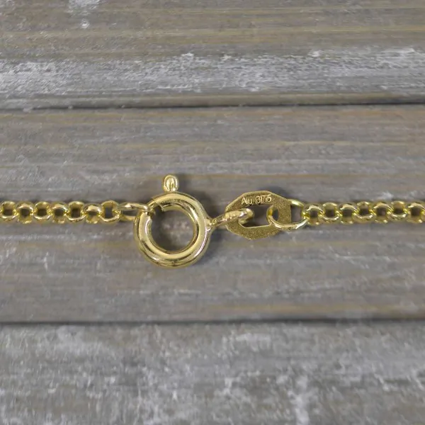 Goldkette als Erbskette in Gelbgold 375 / 9K, 60 cm lang, 2 mm breit, Gewicht ca. 5.6 g.
