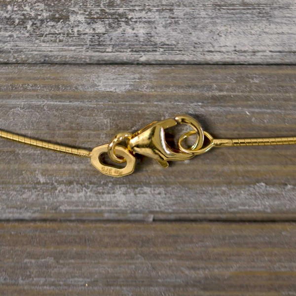 Goldkette als Tondakette in Gelbgold 375 / 9K, 60 cm lang, 0,8 mm breit, Gewicht ca. 3.7 g.