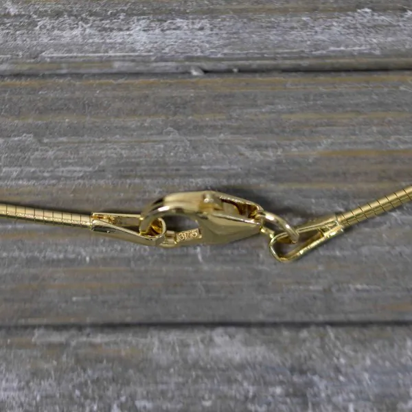 Goldkette als Tondakette in Gelbgold 375 / 9K, 45 cm lang, 1 mm breit, Gewicht ca. 3.2 g.