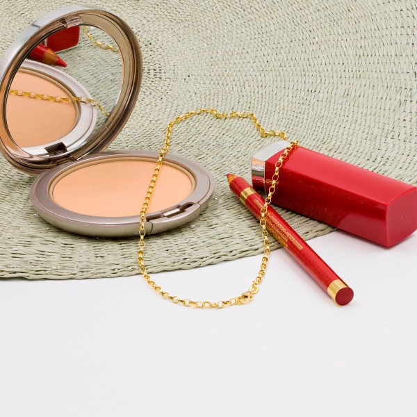 Goldkette als Erbskette in Gelbgold 375 / 9K, 85 cm lang, 2,4 mm breit, Gewicht ca. 7.5 g.