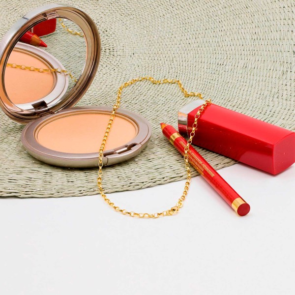 Goldkette als Erbskette in Gelbgold 375 / 9K, 55 cm lang, 2,4 mm breit, Gewicht ca. 4.9 g.