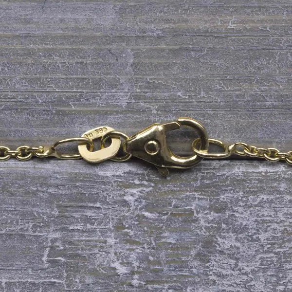 Goldkette als Ankerkette rund in Gelbgold 585 / 14K, 80 cm lang, 1,5 mm breit, Gewicht ca. 5.3 g.