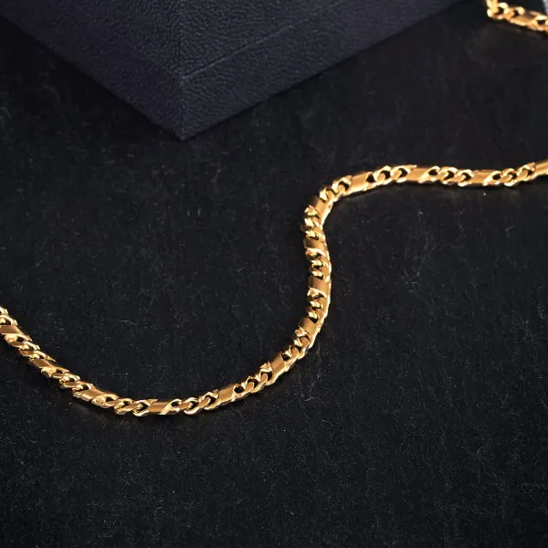 Armband als Dollarkette in Gelbgold 585 / 14 K, 18,5 cm lang, 3,7mm breit, Gewicht ca. 8.3 g.