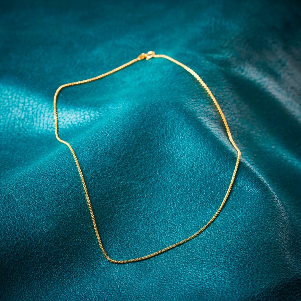 Goldkette als Erbskette in Gelbgold 333 / 8K, 50 cm lang, 1,5 mm breit, Gewicht ca. 3.7 g.