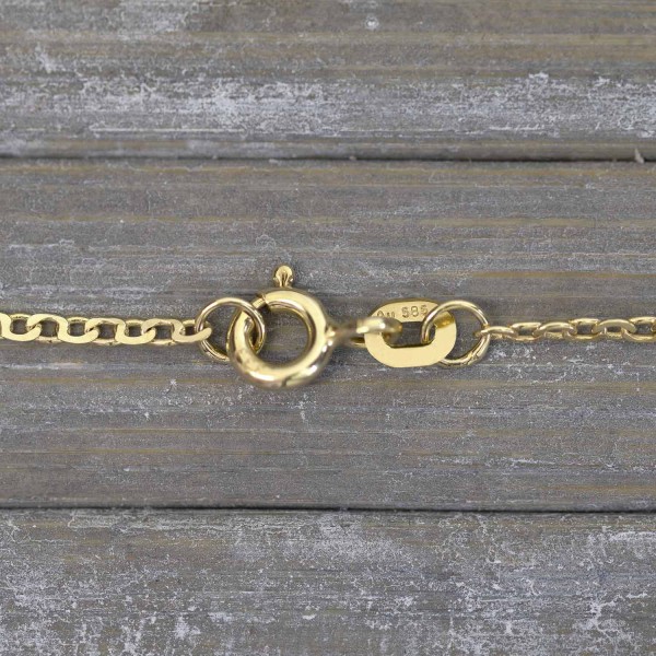Goldkette als Achterkette in Gelbgold 585 / 14K, 45 cm lang, 1,3 mm breit, Gewicht ca. 2.2 g.