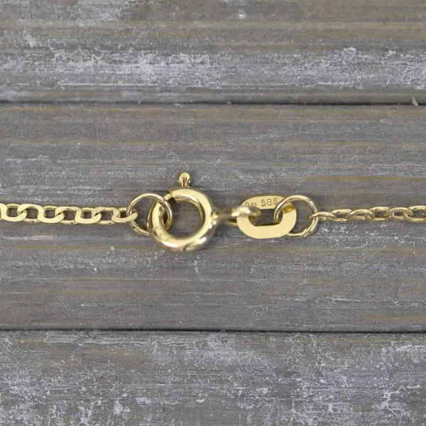 Goldkette als Achterkette in Gelbgold 585 / 14K, 50 cm lang, 1,3 mm breit, Gewicht ca. 2.4 g.