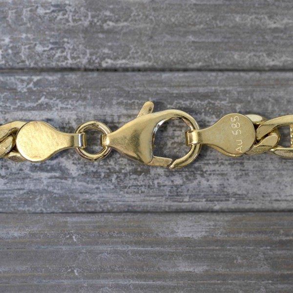 Armband als Fantasiekette in Gelbgold 333 / 8 K, 23 cm lang, 5,2mm breit, Gewicht ca. 4.9 g.