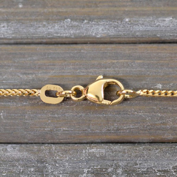 Goldkette als Bingokette in Gelbgold 585 / 14K, 45 cm lang, 1,1 mm breit, Gewicht ca. 3.5 g.