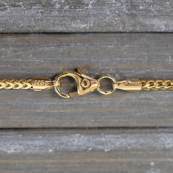 Goldkette als Bingokette in Gelbgold 585 / 14K, 42 cm lang, 1,5 mm breit, Gewicht ca. 6.5 g.