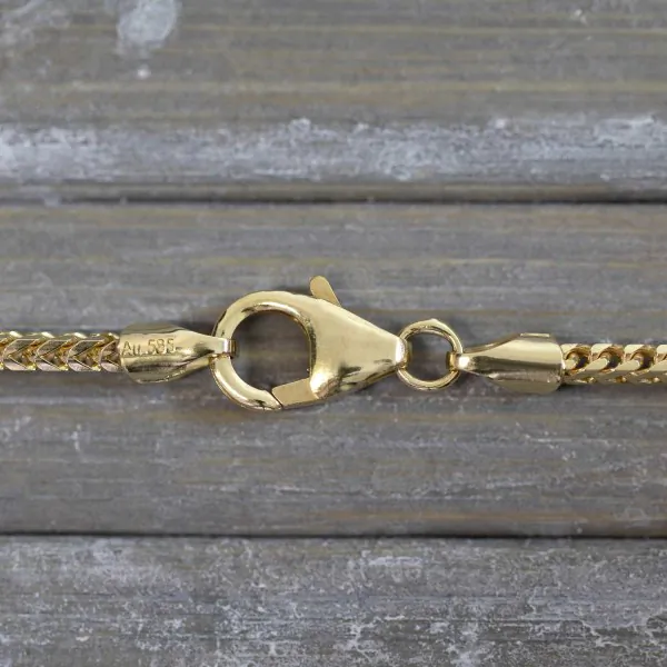 Goldkette als Bingokette in Gelbgold 585 / 14K, 45 cm lang, 1,8 mm breit, Gewicht ca. 10 g.