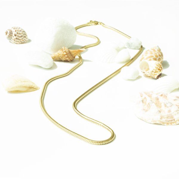 Goldkette als Schlangenkette in Gelbgold 585 / 14K, 50 cm lang, 1,9 mm breit, Gewicht ca. 9.4 g.