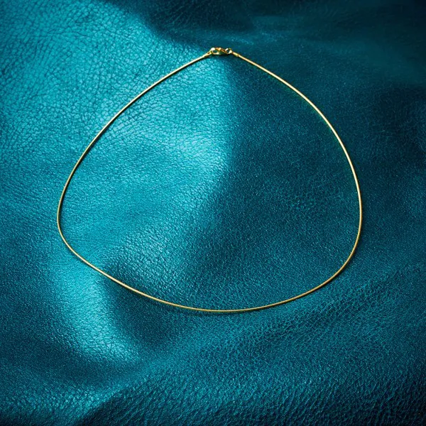 Goldkette als Tondakette in Gelbgold 585 / 14K, 50 cm lang, 1 mm breit, Gewicht ca. 4.3 g.