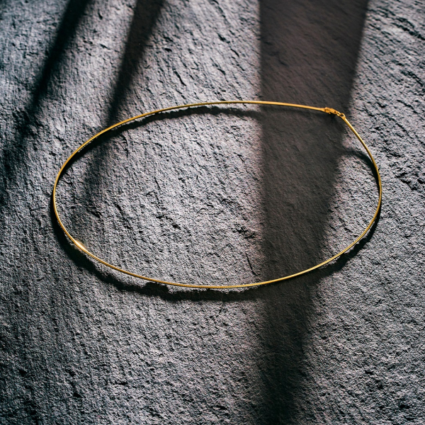 Goldkette als Tondakette in Gelbgold 333 / 8K, 38 cm lang, 1,2 mm breit, Gewicht ca. 4.3 g.