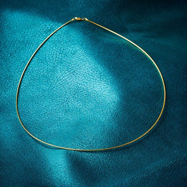 Goldkette als Tondakette in Gelbgold 750 / 18K, 40 cm lang, 1,2 mm breit, Gewicht ca. 6.2 g.