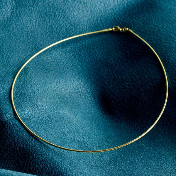 Goldkette als Tondakette in Gelbgold 585 / 14K, 42 cm lang, 1,5 mm breit, Gewicht ca. 9.3 g.