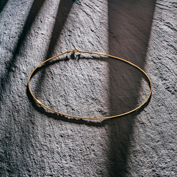 Goldkette als Tondakette in Gelbgold 585 / 14K, 38 cm lang, 1,4 mm breit, Gewicht ca. 4.8 g.