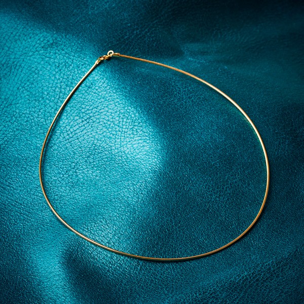 Goldkette als Tondakette in Gelbgold 585 / 14K, 38 cm lang, 1,4 mm breit, Gewicht ca. 4.8 g.