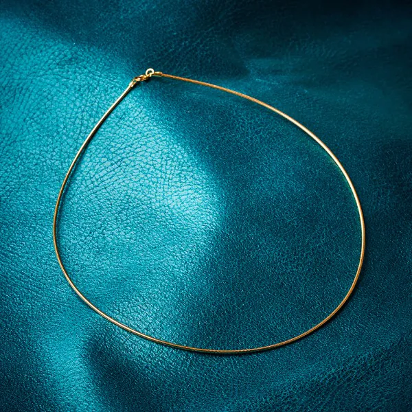 Goldkette als Tondakette in Gelbgold 585 / 14K, 55 cm lang, 1,4 mm breit, Gewicht ca. 7 g.