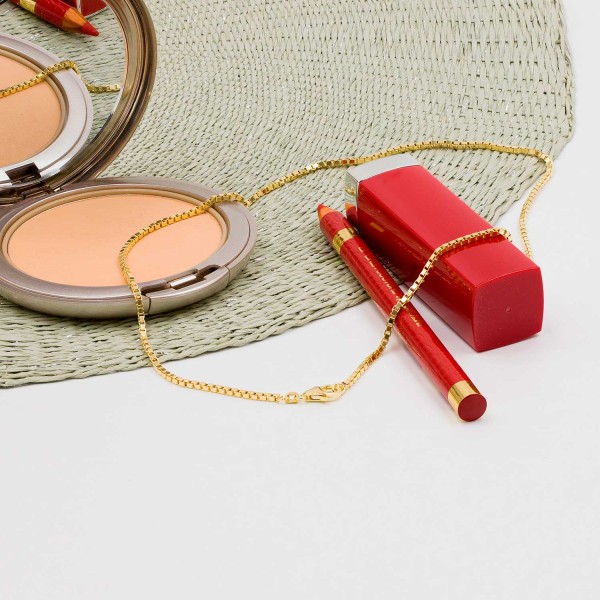 Goldkette als Venezianerkette in Gelbgold 585 / 14K, 55 cm lang, 1,8 mm breit, Gewicht ca. 12.5 g.