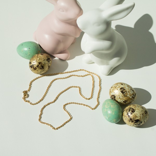 Goldkette als Ankerkette rund in Gelbgold 585 / 14K, 80 cm lang, 2 mm breit, Gewicht ca. 8.9 g.