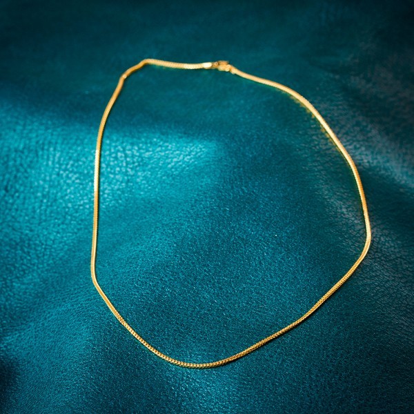 Goldkette als Bingokette in Gelbgold 585 / 14K, 42 cm lang, 1,3 mm breit, Gewicht ca. 4 g.