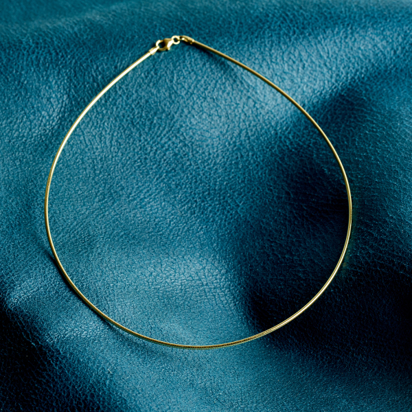 Goldkette als Tondakette in Gelbgold 585 / 14K, 50 cm lang, 1,5 mm breit, Gewicht ca. 11.1 g.
