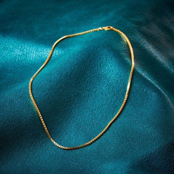 Goldkette als Venezianerkette in Gelbgold 585 / 14K, 60 cm lang, 1,8 mm breit, Gewicht ca. 14 g.