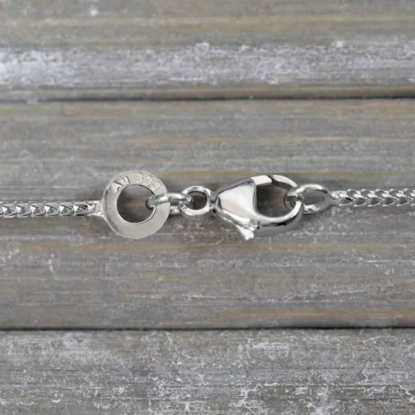 Goldkette als Bingokette in Weißgold 333 / 8K, 42 cm lang, 1,1 mm breit, Gewicht ca. 3 g.