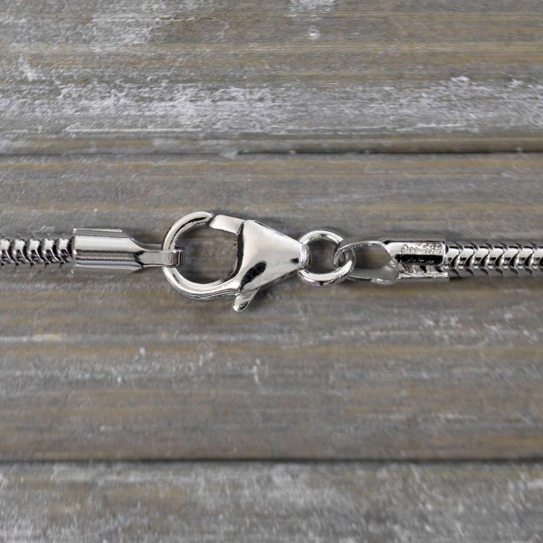 Goldkette als Schlangenkette in Weißgold 585 / 14K, 42 cm lang, 1,9 mm breit, Gewicht ca. 7 g.