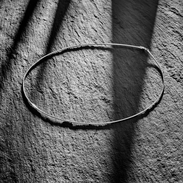 Goldkette als Tondakette in Weißgold 333 / 8K, 85 cm lang, 1,2 mm breit, Gewicht ca. 9.5 g.