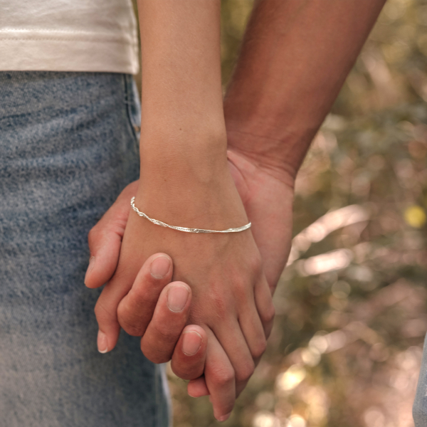 Armband Singapurkette Weißgold