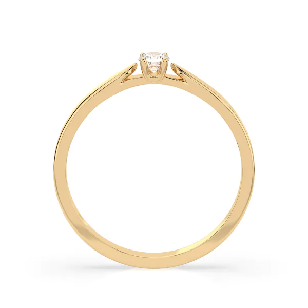 0,08 Karat Diamant Verlobungsring mit 1 Diamanten, Gelbgold 585 / 14K