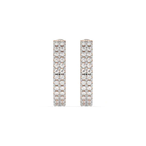 0,22 Karat Diamant Creolen, Rotgold 585 / 14 Karat