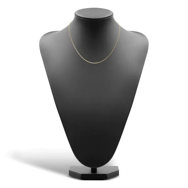 Goldkette als Ankerkette diamantiert in Gelbgold 585 / 14K, 45 cm lang, 1,9 mm breit, Gewicht ca. 5.9 g.