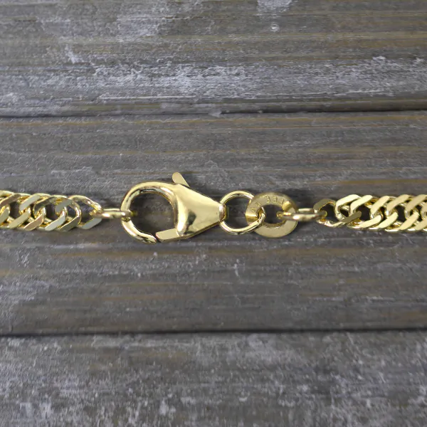 Goldkette als Singapurkette in Gelbgold 333 / 8K, 85 cm lang, 2,9 mm breit, Gewicht ca. 10.2 g.