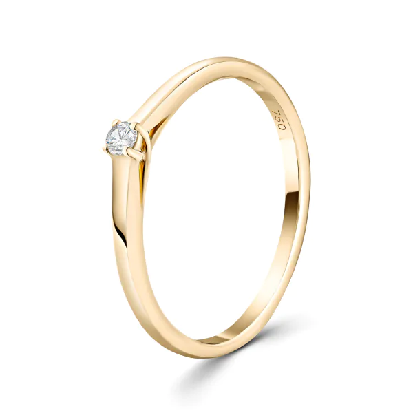 0,05 Karat Diamant Ring Gelbgold