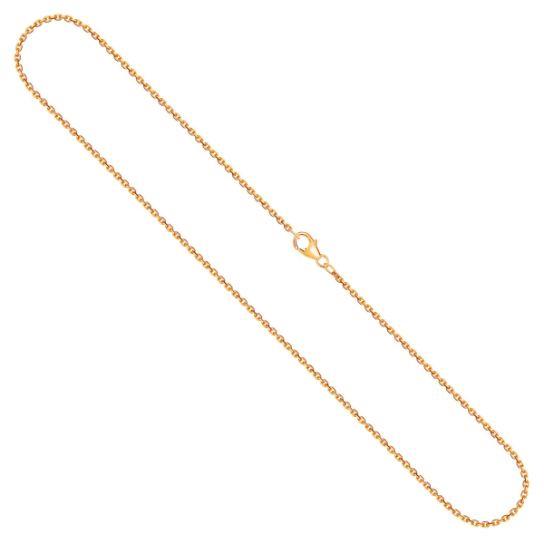 Goldkette als Ankerkette diamantiert in Gelbgold 585 / 14K, 80 cm lang, 1,7 mm breit, Gewicht ca. 8.2 g.