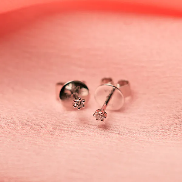 0,05 Karat Diamant Ohrstecker Weißgold