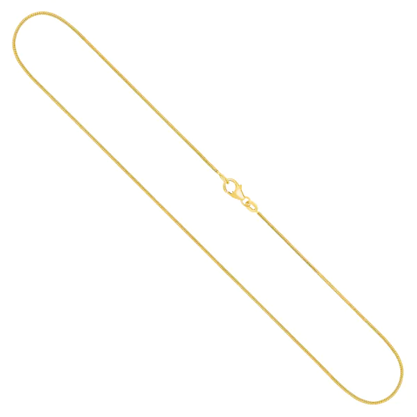 Goldkette als Schlangenkette in Gelbgold 333 / 8K, 34 cm lang, 0,9 mm breit, Gewicht ca. 2.4 g.