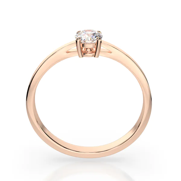 0,30 Karat Diamant Verlobungsring mit 1 Diamanten, Rotgold 585 / 14K