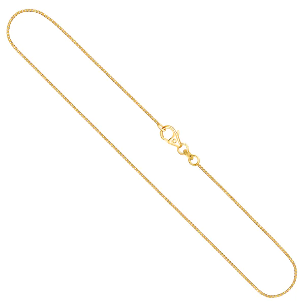 Goldkette als Venezianerkette in Gelbgold 585 / 14K, 60 cm lang, 0.8 mm breit, Gewicht ca. 3.1 g.