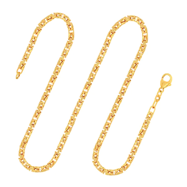 Goldkette als Königskette in Gelbgold 333 / 8K, 55 cm lang, 3,2 mm Breit, Gewicht ca. 34.5 g.